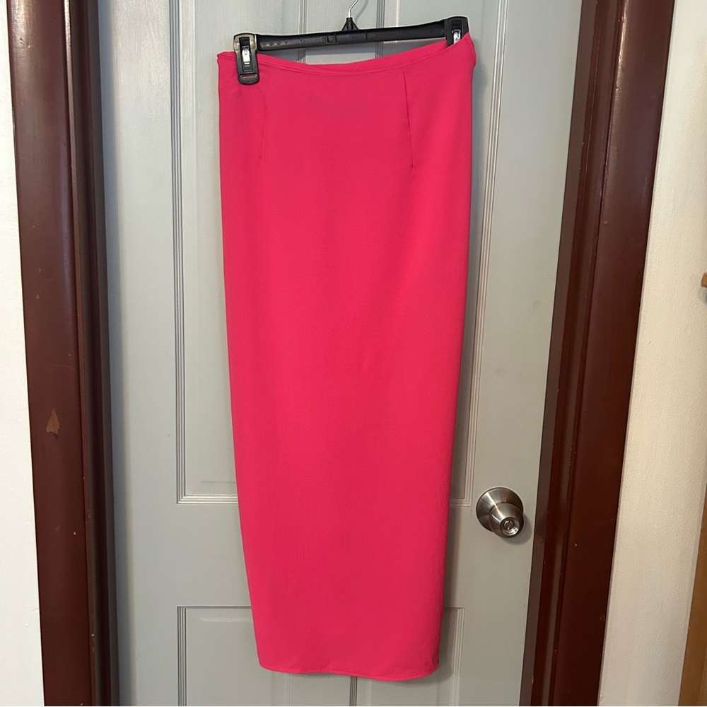 Zara Midi Skirt with Buckle Fuchsia Pink Size XS - Picture 5 of 14